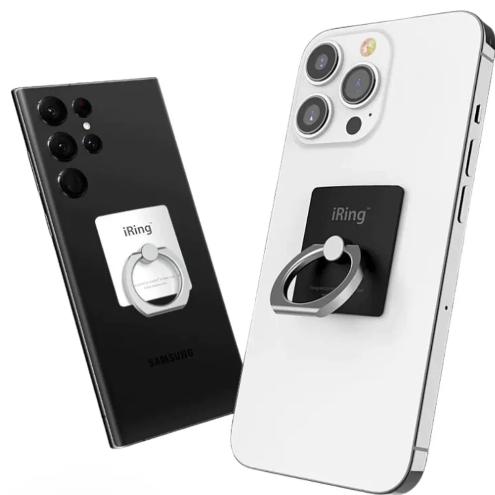 iRing Cellphone Grip and Kickstand, Silver, NiB